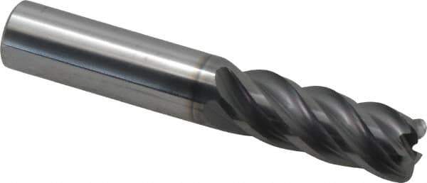 Niagara Cutter - 1/2", 5 Flute, Single End, Solid Carbide, 0.09" Corner Radius End Mill - 3" OAL, 40° Helix, Right Hand Flute, 1-1/4" LOC, Right Hand Cut - USA Tool & Supply
