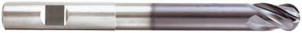 Niagara Cutter - 1/2", 4 Flute, Single End, Solid Carbide, 0.03" Corner Radius End Mill - 4" OAL, Right Hand Flute, 5/8" LOC, Right Hand Cut, 2-1/8" Extended Reach - USA Tool & Supply