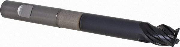 Niagara Cutter - 1/2", 4 Flute, Single End, Solid Carbide, 0.03" Corner Radius End Mill - 5" OAL, Right Hand Flute, 5/8" LOC, Right Hand Cut, 3-1/8" Extended Reach - USA Tool & Supply