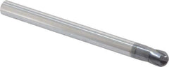 Niagara Cutter - 1/4" Diam, 1/4" LOC, 2 Flute Solid Carbide Ball End Mill - AlTiN Finish, Single End, 3" OAL, 1/4" Shank Diam, Spiral Flute - USA Tool & Supply