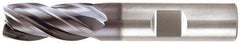 Niagara Cutter - 1", 2" LOC, 1" Shank Diam, 5" OAL, 4 Flute, Solid Carbide Square End Mill - Single End, AlCrN Finish, Spiral Flute, Variable° Helix, Centercutting, Right Hand Cut, Right Hand Flute, Series STS430 - USA Tool & Supply