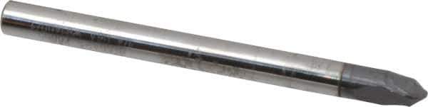 Niagara Cutter - 1/4" Diam, 1/4" LOC, 2 Flute Solid Carbide Ball End Mill - AlTiN Finish, Single End, 3" OAL, 1/4" Shank Diam, Spiral Flute - USA Tool & Supply