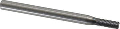 Niagara Cutter - 3/16", 1/2" LOC, 1/4" Shank Diam, 3" OAL, 6 Flute, Solid Carbide Square End Mill - Single End, AlTiN Finish, Spiral Flute, 45° Helix, Centercutting, Right Hand Cut, Right Hand Flute, Series MZ645 - USA Tool & Supply