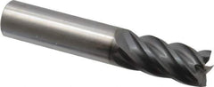 Niagara Cutter - 5/8", 1-1/4" LOC, 5/8" Shank Diam, 3-1/2" OAL, 5 Flute, Solid Carbide Square End Mill - Single End, AlCrN Finish, Spiral Flute, Variable° Helix, Centercutting, Right Hand Cut, Right Hand Flute, Series STS540 - USA Tool & Supply