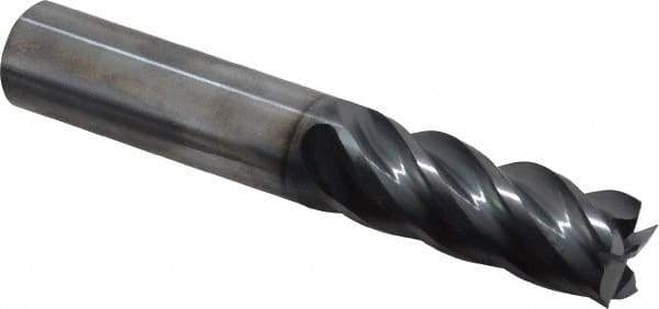 Niagara Cutter - 1/2", 1-1/4" LOC, 1/2" Shank Diam, 3" OAL, 5 Flute, Solid Carbide Square End Mill - Single End, AlCrN Finish, Spiral Flute, Variable° Helix, Centercutting, Right Hand Cut, Right Hand Flute, Series STS540 - USA Tool & Supply
