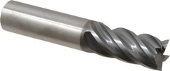 Niagara Cutter - 3/4", 1-1/2" LOC, 3/4" Shank Diam, 4" OAL, 5 Flute, Solid Carbide Square End Mill - Single End, AlCrN Finish, Spiral Flute, Variable° Helix, Centercutting, Right Hand Cut, Right Hand Flute, Series STS540 - USA Tool & Supply