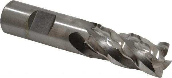 Niagara Cutter - 1", 4 Flute, Single End, Cobalt, Corner Chamfer End Mill - 4-1/2" OAL, Right Hand Flute, 2" LOC, Right Hand Cut - USA Tool & Supply