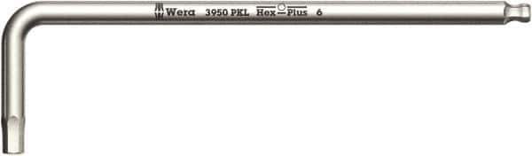 Wera - 8mm Hex, Long Arm, Hex Key - 195mm OAL, Metric System of Measurement - USA Tool & Supply