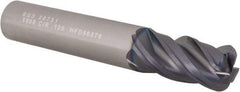 SGS - 1/2", 4 Flute, Single End, Solid Carbide, 1/8" Corner Radius End Mill - 3" OAL, Right Hand Flute, 1" LOC, Right Hand Cut - USA Tool & Supply