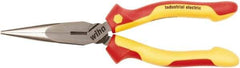 Wiha - 200mm OAL, 2-3/4" Jaw Length, Long Nose Side Cutting Pliers - Insulated Handles - USA Tool & Supply