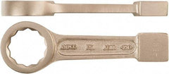 Ampco - 1-1/8" 12 Point Striking Box Wrench - Single End, 7" OAL, Aluminum Bronze, Polished Finish - USA Tool & Supply