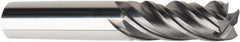 American Tool Service - 3/8", 4 Flute, Single End, Solid Carbide, 0.02" Corner Radius End Mill - 2-1/2" OAL, Right Hand Flute, 7/8" LOC, Right Hand Cut - USA Tool & Supply