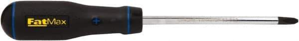 Stanley - #3, 11" OAL, Standard Phillips Screwdriver - 6" Blade Length, Round Shank, Ergonomic Handle - USA Tool & Supply