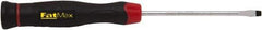 Stanley - 160mm OAL Standard Slotted Screwdriver - 75mm Blade Length, Round Shank, Ergonomic Handle - USA Tool & Supply