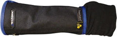 HexArmor - Size M, Gray/Black SuperFabric Arm Guard Sleeve - 11-3/4" Long Sleeve, Cut Resistance Level 5, Snaps at Wrist, Made with Thumb Hole - USA Tool & Supply