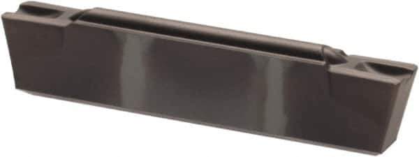Kennametal - 0305A4 GMP Grade KCU10, 3.05mm Cutting Width Carbide Grooving Insert - 0.1378" Max Depth of Cut, Neutral, 1/64" Corner Radius, AlTiN Finish - USA Tool & Supply
