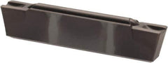 Kennametal - 0305A4 GMP Grade KCU10, 3.05mm Cutting Width Carbide Grooving Insert - 0.1378" Max Depth of Cut, Neutral, 1/64" Corner Radius, AlTiN Finish - USA Tool & Supply
