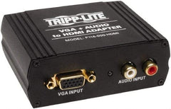 Tripp-Lite - Converter Adapter - HDMI Male Connector, Black, Use with Cabling and Video Applications - USA Tool & Supply