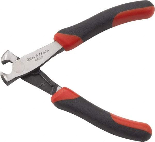 GearWrench - 4-1/4" OAL, 0.049" Capacity, End Cutting Pliers - 0.51" Jaw Length x 1/2" Jaw Width - USA Tool & Supply