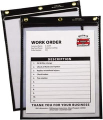 C-LINE - 15 Piece Black/Clear Shop Ticket Holder - 12" High x 9" Wide - USA Tool & Supply