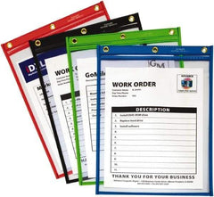 C-LINE - 20 Piece Black, Red, Blue & Green Shop Ticket Holder - 12" High x 9" Wide - USA Tool & Supply