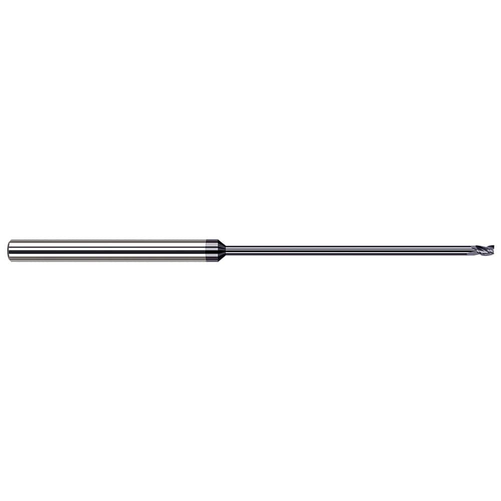 Harvey Tool - 0.04", 0.06" LOC, 1/8" Shank Diam, 2-1/2" OAL, 3 Flute Solid Carbide Square End Mill - Exact Industrial Supply