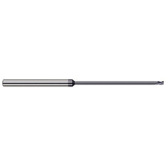 Harvey Tool - 0.04", 0.06" LOC, 1/8" Shank Diam, 2-1/2" OAL, 3 Flute Solid Carbide Square End Mill - Exact Industrial Supply