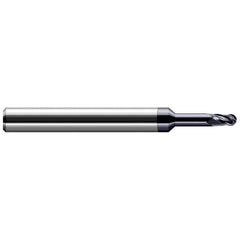 Harvey Tool - 0.045" Diam, 1.7mm LOC, 4 Flute Solid Carbide Ball End Mill - Exact Industrial Supply