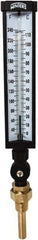 Winters - 30 to 240°F, Industrial Thermometer with Standard Thermowell - 3 Inch Immersion Length, 3-1/2 Inch Stem Length, 17 Inch Long, 3/4 Inch Thread - USA Tool & Supply