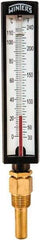 Winters - 30 to 240°F, Industrial Thermometer with Standard Thermowell - 2 Inch Immersion Length, 1.825 Inch Stem Length, 10 Inch Long, 1/2 Inch Thread - USA Tool & Supply