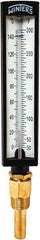 Winters - 30 to 300°F, Industrial Thermometer with Standard Thermowell - 2 Inch Immersion Length, 1.825 Inch Stem Length, 10 Inch Long, 1/2 Inch Thread - USA Tool & Supply