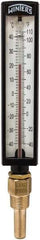 Winters - -40 to 110°F, Industrial Thermometer with Standard Thermowell - 2 Inch Immersion Length, 1.825 Inch Stem Length, 10 Inch Long, 1/2 Inch Thread - USA Tool & Supply