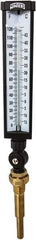 Winters - -15 to 120°F, Industrial Thermometer with Standard Thermowell - 5 Inch Immersion Length, 6 Inch Stem Length, 20 Inch Long, 3/4 Inch Thread - USA Tool & Supply