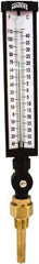 Winters - -40 to 110°F, Industrial Thermometer with Standard Thermowell - 3 Inch Immersion Length, 3-1/2 Inch Stem Length, 17 Inch Long, 3/4 Inch Thread - USA Tool & Supply