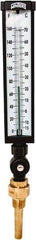Winters - -15 to 160°F, Industrial Thermometer with Standard Thermowell - 3 Inch Immersion Length, 3-1/2 Inch Stem Length, 17 Inch Long, 3/4 Inch Thread - USA Tool & Supply