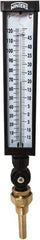 Winters - -15 to 120°F, Industrial Thermometer with Standard Thermowell - 3 Inch Immersion Length, 3-1/2 Inch Stem Length, 17 Inch Long, 3/4 Inch Thread - USA Tool & Supply
