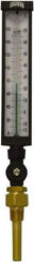 Winters - -15 to 160°F, Industrial Thermometer with Standard Thermowell - 3 Inch Immersion Length, 3-1/2 Inch Stem Length, 17 Inch Long, 3/4 Inch Thread - USA Tool & Supply