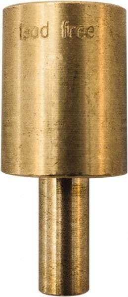 Winters - 2.01 Inch Overall Length, 3/4 Inch Thread, Brass Thermowell - 0.8 Inch Insertion Length - USA Tool & Supply