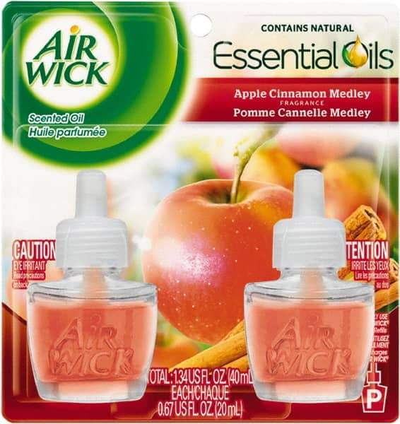Air Wick - 0.67 oz Air Freshener Dispenser Refill - Apple Cinnamon, Compatible with Air Wick Oil Warmers - USA Tool & Supply
