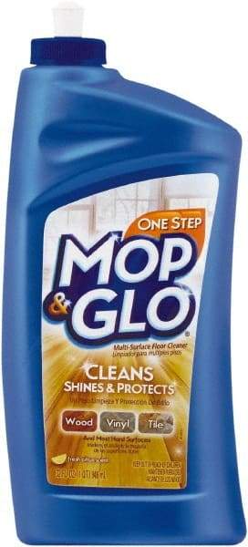 Mop&Glo - 1 Qt Bottle Cleaner - Use on Ceramic Tile, Laminate Surfaces, Linoleum, Quarry Tile, Cement, Concrete, Vinyl Tile, Terra Cotta, Terrazzo, Vinyl Composite Tile (VCT) - USA Tool & Supply