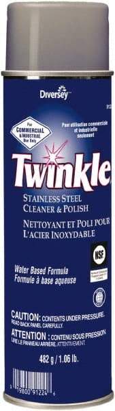 Twinkle - 17 Fluid Ounce Liquid Stainless Steel Cleaner and Polish - Unscented, Aerosol - USA Tool & Supply