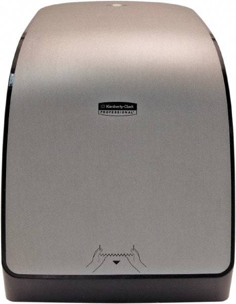 Kimberly-Clark Professional - Hands Free, Plastic Paper Towel Dispenser - 16.44" High x 12.66" Wide x 9.18" Deep, Silver - USA Tool & Supply