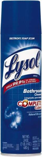 Lysol - 24 oz Aerosol Can Liquid Bathroom Cleaner - Island Breeze Scent, Disinfectant, General Purpose Cleaner - USA Tool & Supply