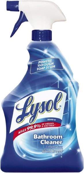 Lysol - 32 oz Spray Bottle Liquid Bathroom Cleaner - Island Breeze Scent, Disinfectant, General Purpose Cleaner - USA Tool & Supply