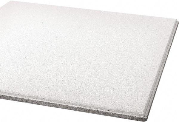 Armstrong World - 24" Long x 24" Wide, Wet-Formed Mineral Fiber Acoustic Ceiling Tile - ASTM E1264 Specification, White - USA Tool & Supply