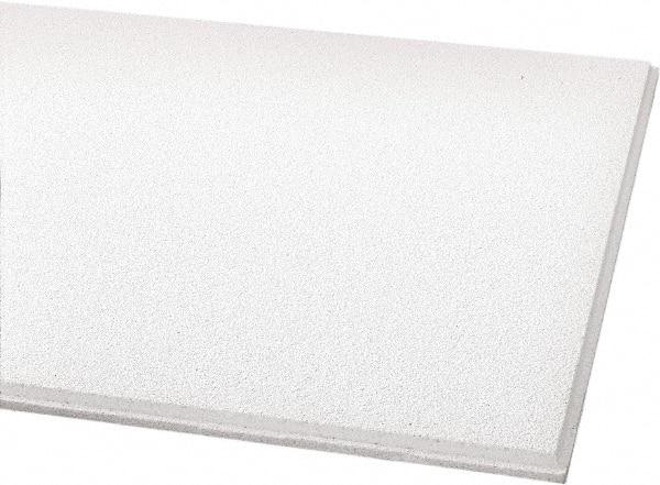 Armstrong World - 24" Long x 24" Wide, Wet-Formed Mineral Fiber Acoustic Ceiling Tile - ASTM E1264 Specification, White - USA Tool & Supply