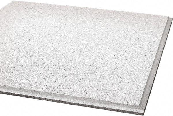 Armstrong World - 24" Long x 24" Wide, Wet-Formed Mineral Fiber Acoustic Ceiling Tile - ASTM E1264 Specification, White - USA Tool & Supply