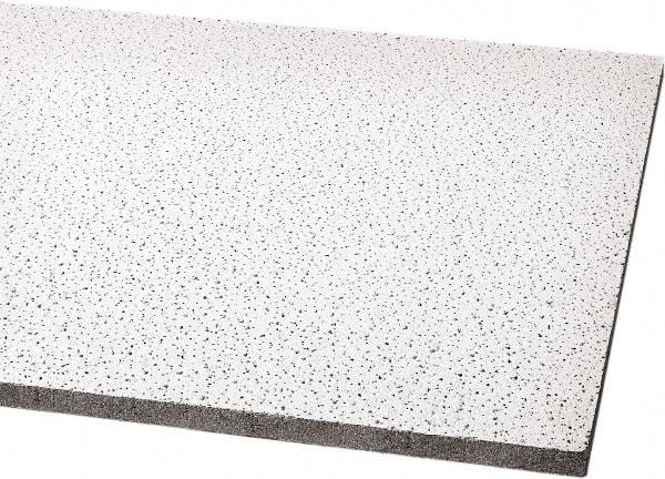 Armstrong World - 48" Long x 24" Wide, Wet-Formed Mineral Fiber Acoustic Ceiling Tile - ASTM E1264 Specification, White - USA Tool & Supply