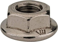 Monroe Engineering Products - M6x1.00 304 Steel Hex Flange Lock Nut - 6mm High - USA Tool & Supply