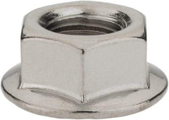 Monroe Engineering Products - 1/2-13 304 Steel Hex Flange Lock Nut - 3/4" Width Across Flats, 1/2" High - USA Tool & Supply